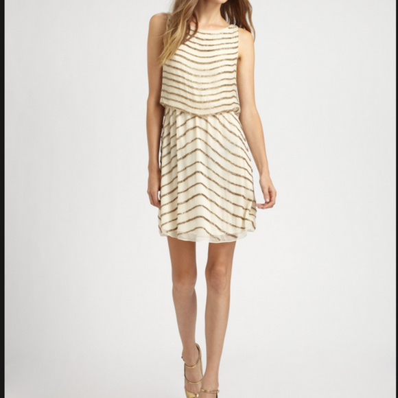 Alice + Olivia - Gisel Beaded Cowl back Dress - Picture 3 of 4